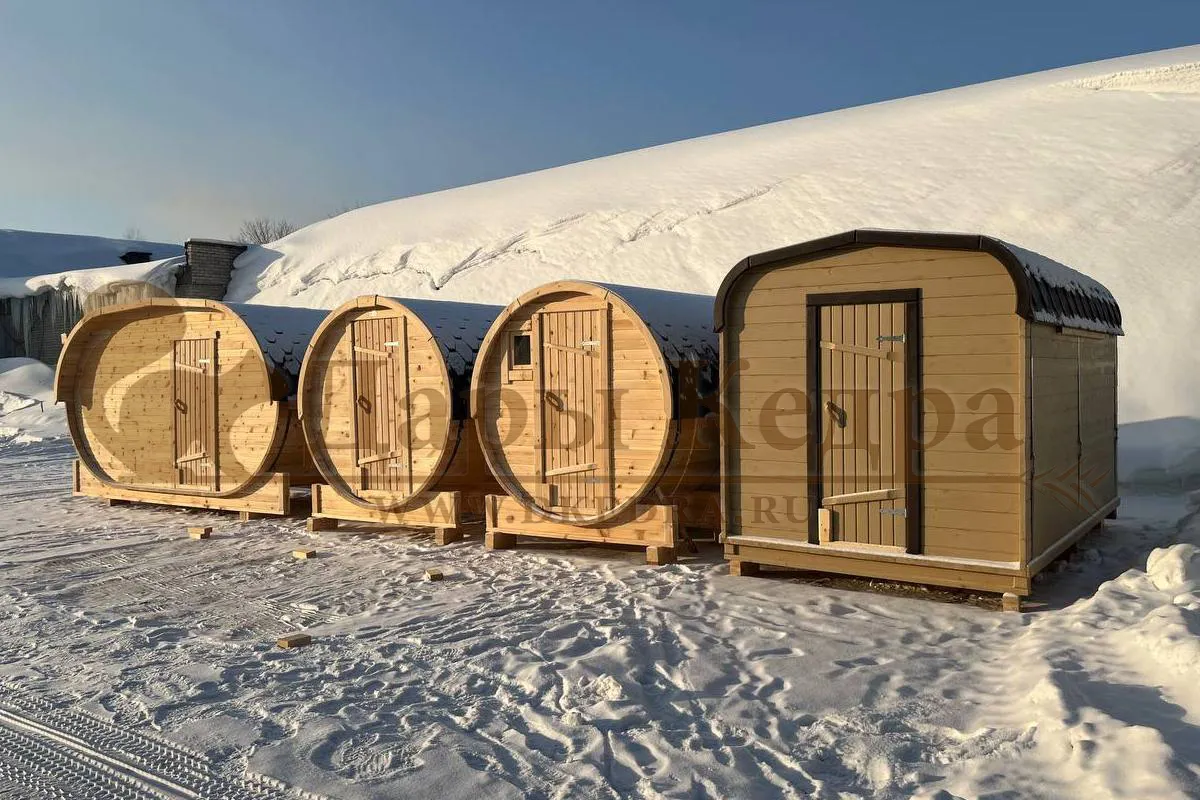 Баня-бочка круглая из кедра 3 метра